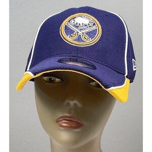 NEW ERA 39Thirty S-M Stretch Fit Navy/Yellow NHL Buffalo Sabres BASEBALL CAP NWT